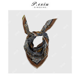 PanYiXiu/潘依绣复古民族风时髦洋气印花小方巾丝巾 SJ2511