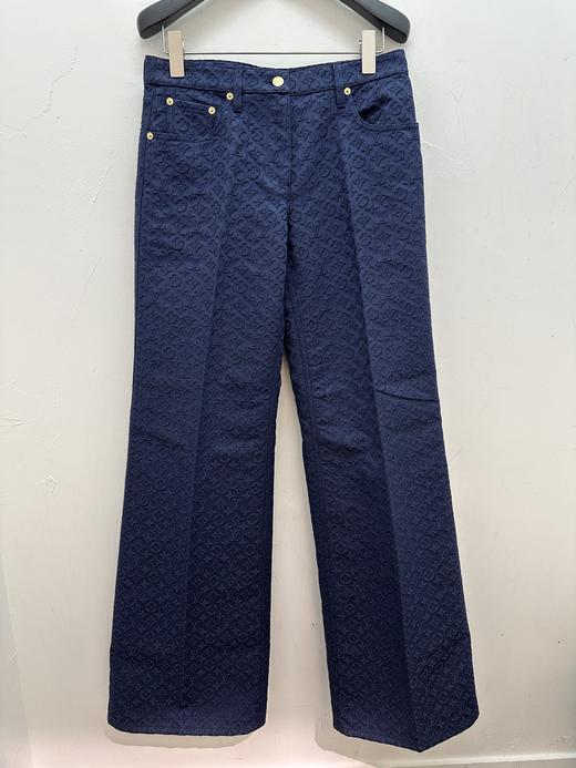 女款提花喇叭牛仔裤长裤la 商品图0