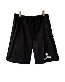 男款两侧扣刺绣宽松短裤he