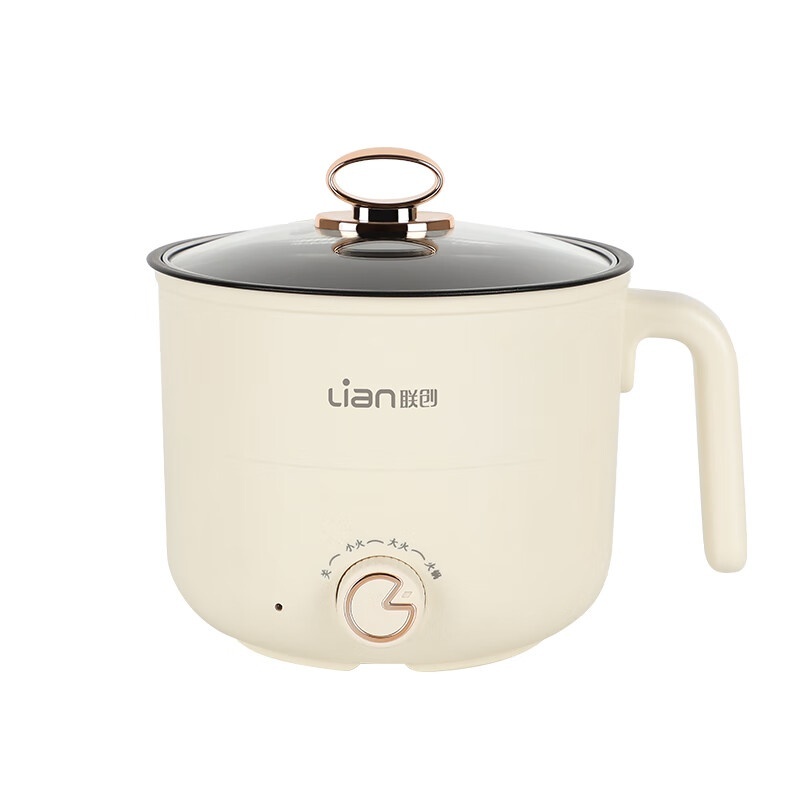 联创 多功能电煮锅 DF-BL2101M 宿舍小锅煮面火锅不粘内胆