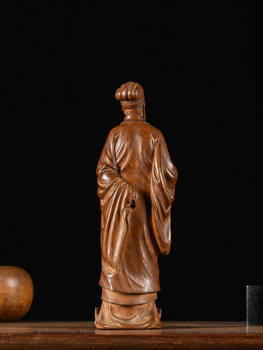 清 黄杨木雕孔明像 商品图3