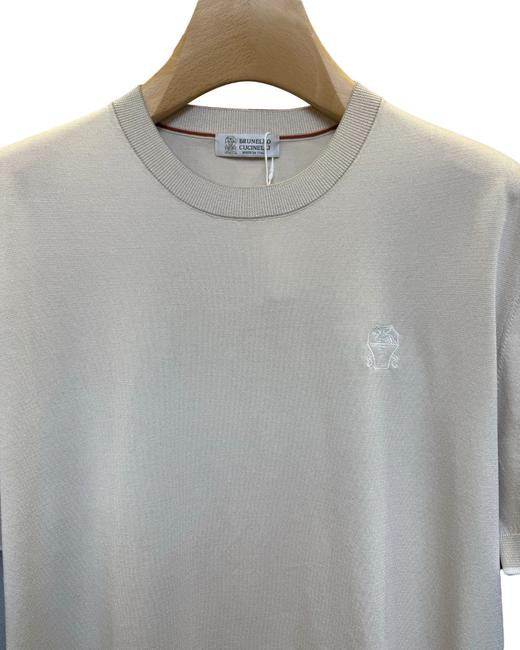 男款logo刺绣针织短袖T恤zh006 商品图2