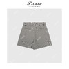 PanYiXiu/潘依绣 经典复古格纹简约通勤褶皱休闲短裤M8841 商品缩略图2