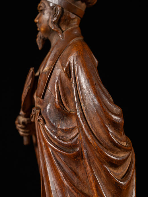 清 黄杨木雕孔明像 商品图2