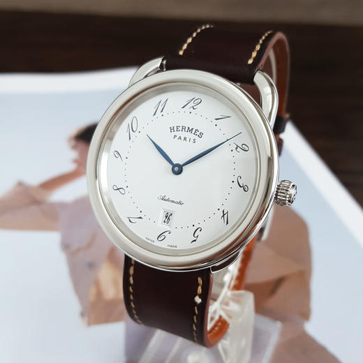 【95新】HERMES 爱马仕035184WW00自动机械机芯日期显示41MM（男款）ARCEAU系列 精钢130426NJS01 商品图1