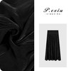 PanYiXiu/潘依绣 【褶语】法式重工压褶拼接光泽半身裙W-63113 商品缩略图0