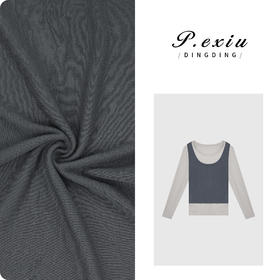 PanYiXiu/潘依绣 天丝小众设计撞色吊带叠穿长袖T恤 HHD0230