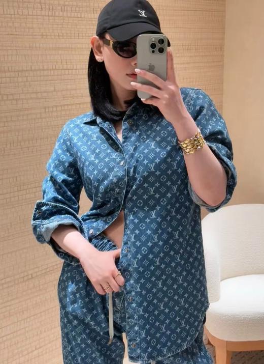 女款Monogram 牛仔衬衫外套la 商品图3