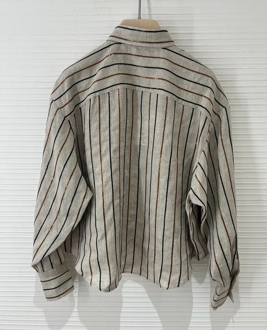 女款条纹长袖衬衫zh006 商品图1