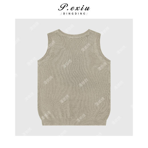 PanYiXiu/潘依绣【浅浅早樱】合纸纱人丝学院风叠穿V领马甲ZZ0852 商品图2