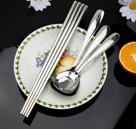 米马杂货场 食品级SUS304宽嘴汤勺筷套装 商品图2