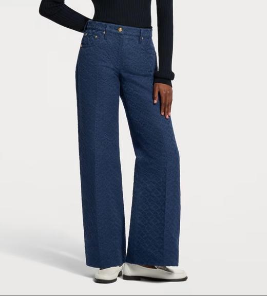 女款提花喇叭牛仔裤长裤la 商品图3