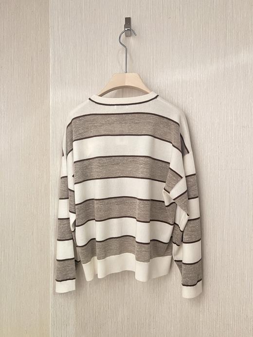 女款拼色条纹针织衫hu006 商品图1