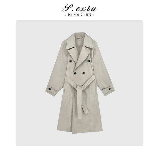 PanYiXiu/潘依绣【碧落】人棉-西装领走秀款长款风衣 SH0928 商品图1