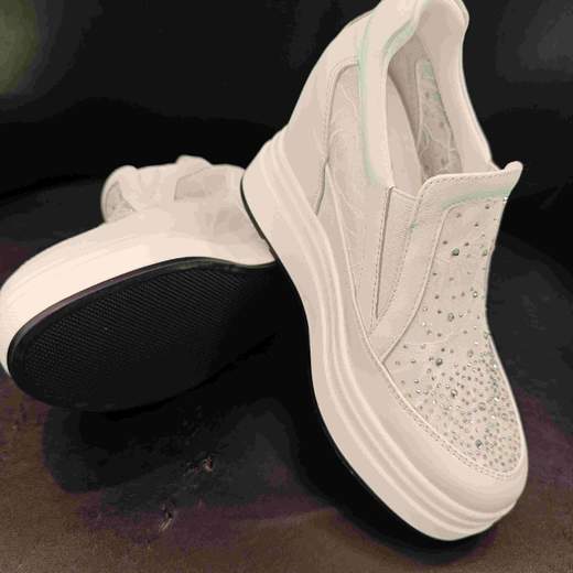 LFGJ凌介 18809内增高网纱钻饰休闲鞋 商品图2