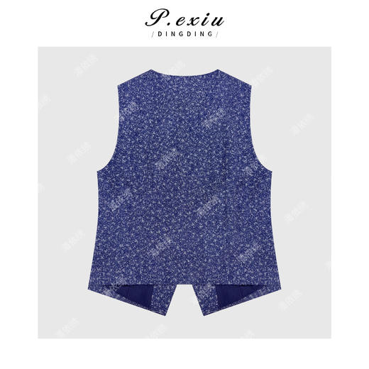 PanYiXiu/潘依绣【复古叠穿】亚麻重工提花肌理感经典碎花马甲H2552 商品图2