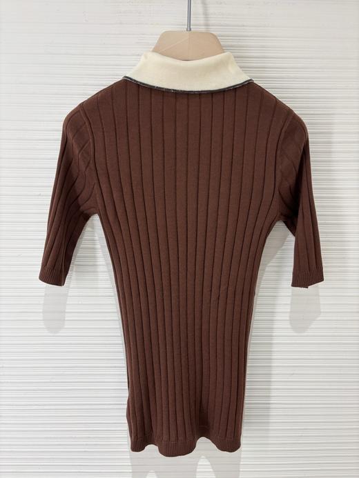 女款拼色短袖针织polo衫zo006 商品图1