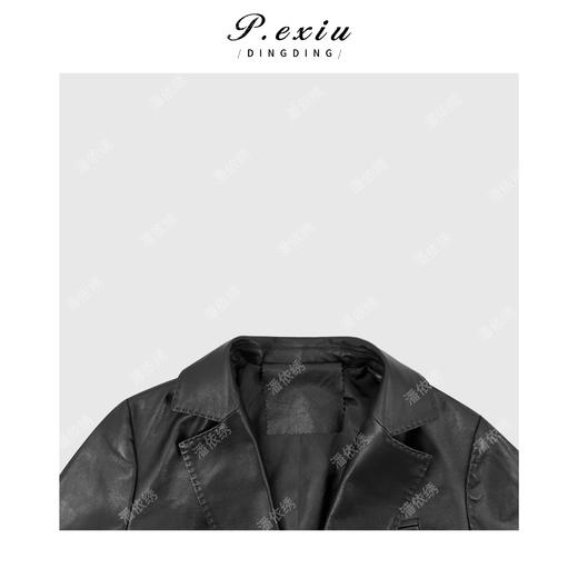 PanYiXiu/潘依绣新西兰进口胎羊皮经典西装版型单排扣皮衣 TW2303 商品图2