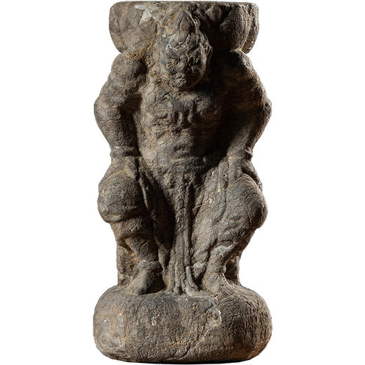 明 石雕金刚力士托座造像 商品图5