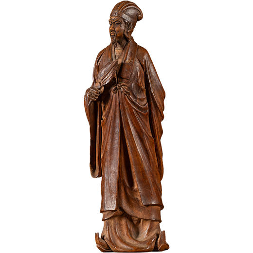 清 黄杨木雕孔明像 商品图5