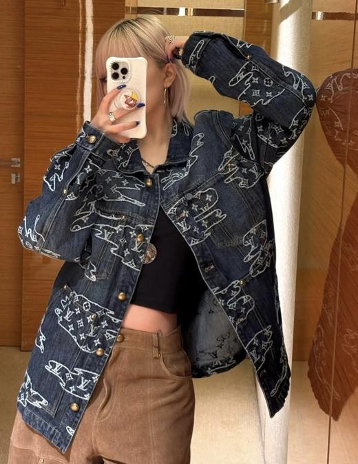 中性款Monogram 牛仔布工装外套la 商品图4