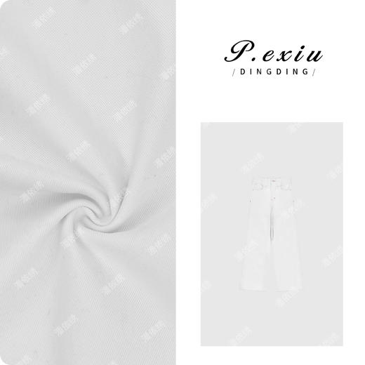 PanYiXiu/潘依绣 100%棉撞色缝线口袋设计纯色直筒牛仔裤 D6612 商品图0