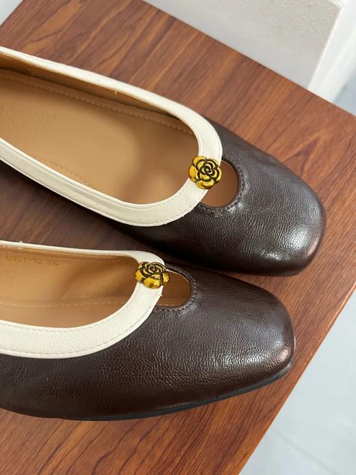 法式方头山茶花单鞋 | 金属山茶花，步履生香 商品图1