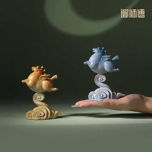 铜师傅《马上飞黄腾达》《马上青云直上》客厅铜马摆件 新年礼物 商品图7