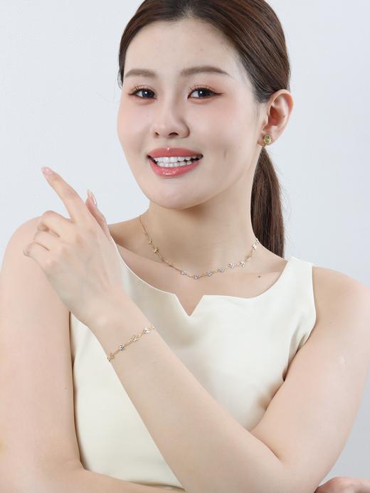 【挚友限定】双蝶 18k 双色金套装  日式锤纹金工艺锻造 立体蝴蝶 灵动闪耀 双面金佩戴随心 商品图0