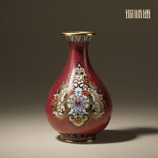 铜师傅《玉壶春(景泰蓝)》客厅紫铜花瓶摆件 家居装饰工艺礼品 商品图2