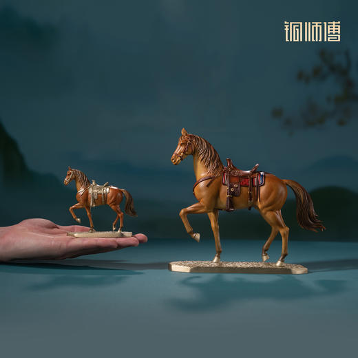 铜师傅《鞍上长风》客厅办公室铜马摆件 家居装饰开业新年礼物 商品图4