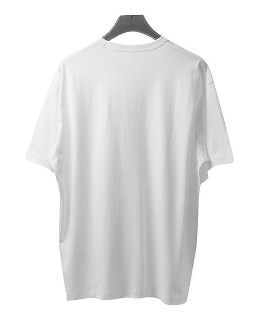 男款纯棉刺绣宽松落肩短袖T恤ba 商品图1