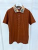 男款格纹拼接短袖polo衫zo007 商品缩略图0