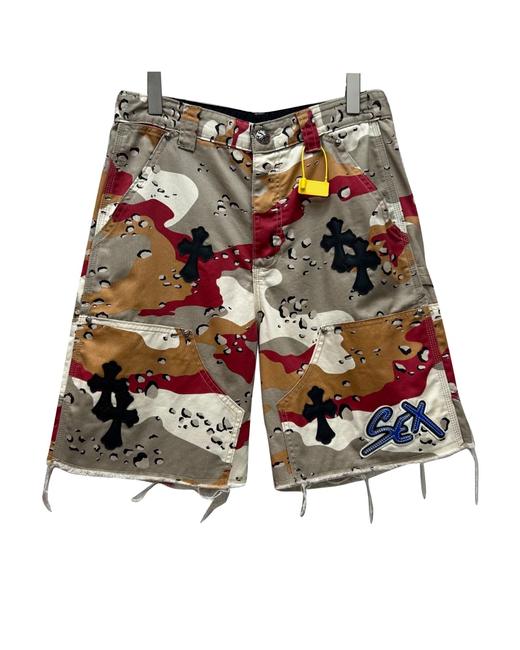 男款迷彩毛边短裤zh009 商品图0