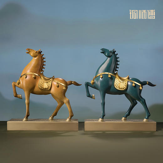 铜师傅《马到成功》客厅桌面铜马摆件 家居工艺品 送领导开业礼物 商品图0