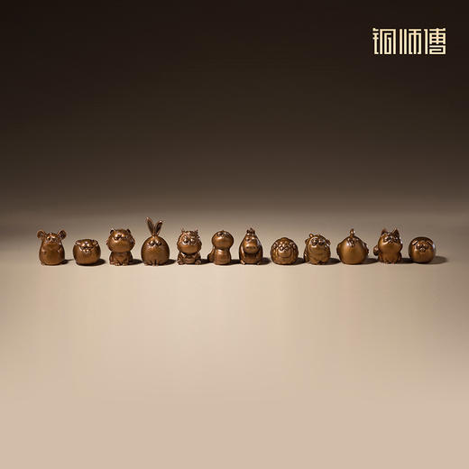 铜师傅《傲娇十二生肖》桌面创意生肖吉祥物紫铜摆件 家居装饰品 商品图0