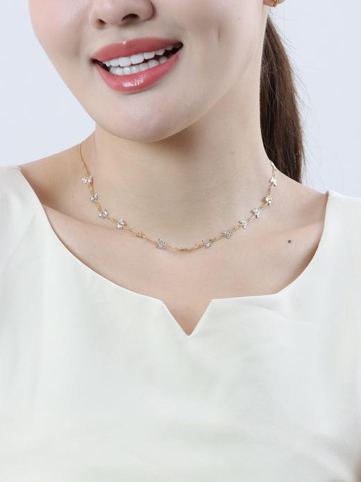 【挚友限定】双蝶 18k 双色金套装  日式锤纹金工艺锻造 立体蝴蝶 灵动闪耀 双面金佩戴随心 商品图2