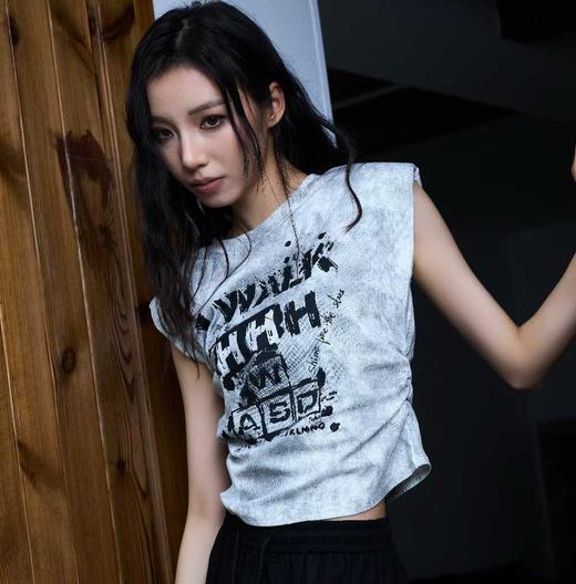 NC圆领字母印花无袖T恤60201（灰） 夏季 262090090321 商品图0