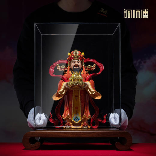 铜师傅《财到我家》财神爷铜摆件 家居工艺品 新年开业礼物 商品图2