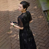 西子/玉楼春28姆米桑蚕丝非遗香云纱旗袍连衣裙/CQTJ1196 商品缩略图2