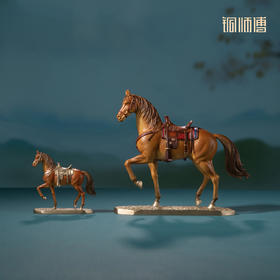 铜师傅《鞍上长风》客厅办公室铜马摆件 家居装饰开业新年礼物
