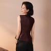 西子/琢玉27姆米桑蚕丝非遗香云纱新中式立裁收腰马甲/MJTJ1210 商品缩略图2