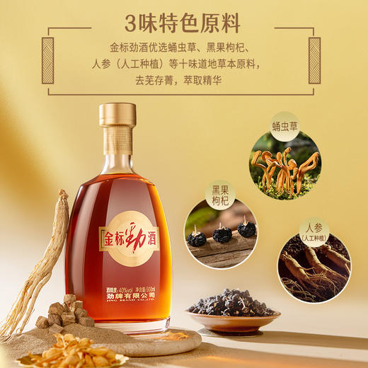 500ml40度金标劲酒盒装（升级版） 商品图2
