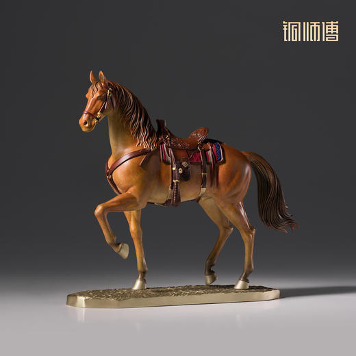 铜师傅《鞍上长风》客厅办公室铜马摆件 家居装饰开业新年礼物 商品图2