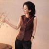 西子/琢玉27姆米桑蚕丝非遗香云纱新中式立裁收腰马甲/MJTJ1210 商品缩略图1