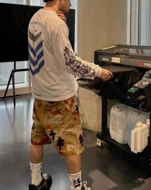 男款迷彩毛边短裤zh009 商品图3