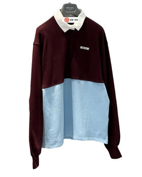 中性款宽松拼色Polo衫la020