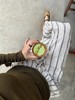 度假风纯棉条纹刺绣慵懒阔腿裤 商品缩略图3