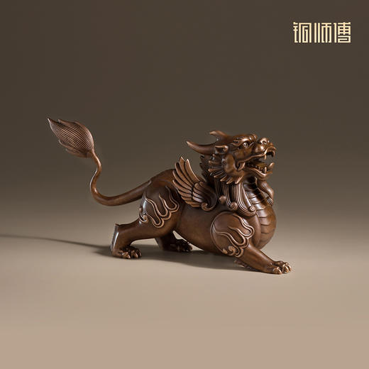 铜师傅《貔貅迎财》中式家居办公室铜摆件 乔迁新居开业装饰礼品 商品图3