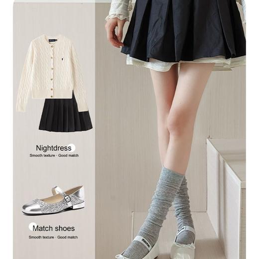 【9.9任选❗️芭蕾风镂空网眼堆堆袜子】直筒竖条显瘦，轻薄透气 甜美百搭 有氧呼吸 拒绝黏腻！女春夏薄款压力瘦腿jk中筒袜ins潮小腿袜-d 商品图3